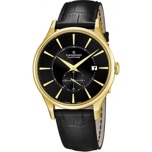 CANDINO Gold Black Leather Strap C4559/4